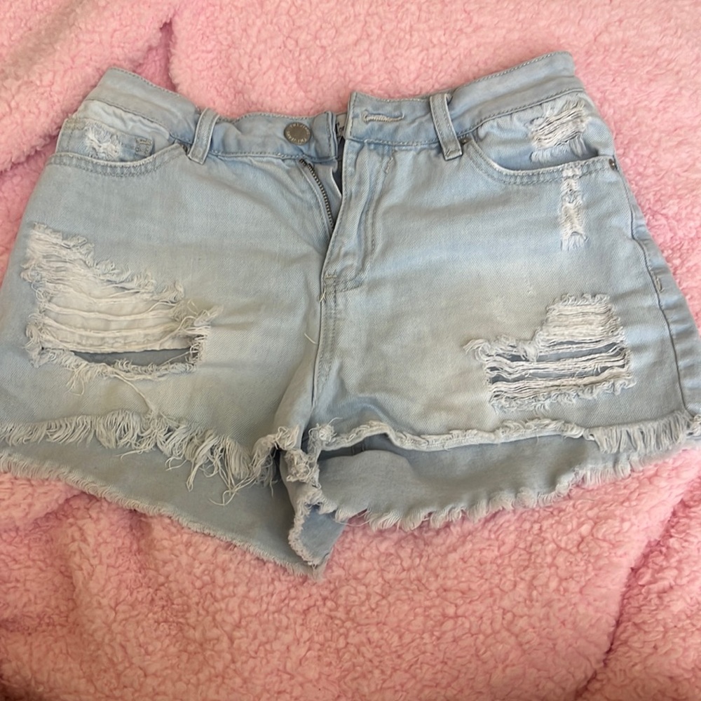 light blue jean shorts!